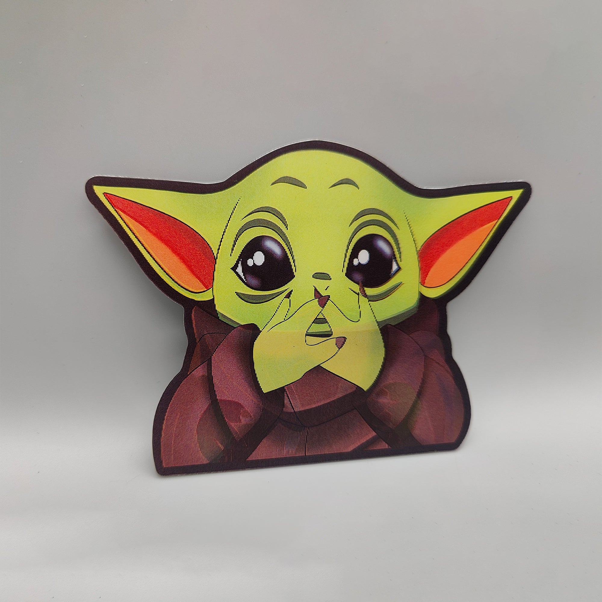 The child 3D Sticker - Space Baby of the Force - Lenticular Frog Eating Motion Decal - High Quality Waterproof For Craft, Car, Laptop, etc.
