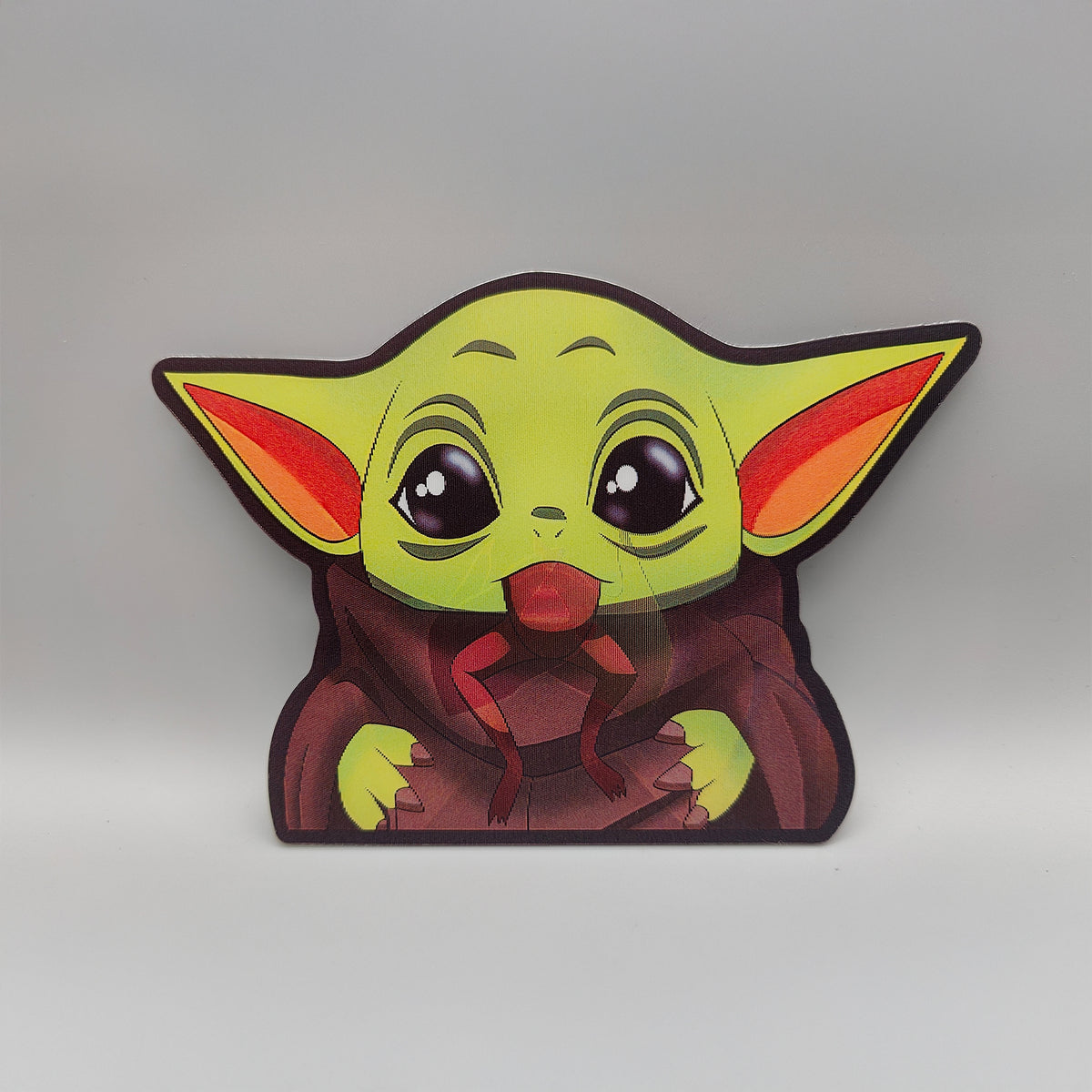 The child 3D Sticker - Space Baby of the Force - Lenticular Frog Eating Motion Decal - High Quality Waterproof For Craft, Car, Laptop, etc.