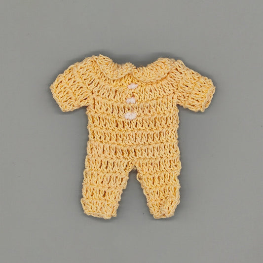 Adorable mini crochet yellow onesie favor, baby outfit, hanger and rack options available, party favor, baby shower, gender reveal, Set of 6