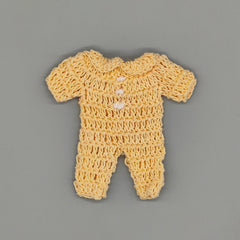 Adorable mini crochet yellow onesie favor, baby outfit, hanger and rack options available, party favor, baby shower, gender reveal, Set of 6