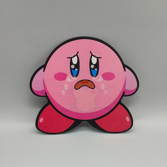 Little Pink Puffball in 3D Lenticular Sticker - Cute Video Game Fan Art for Laptop, Switch, Hydroflask & More! Perfect for Gamers!