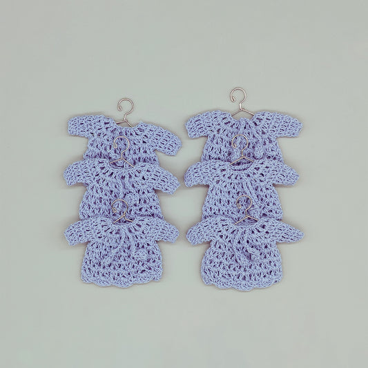 Baby blue knit crochet mini sweater with cute drawstrings, baby shower favors, event favors, crochet favors, newborn favors, Set of 6