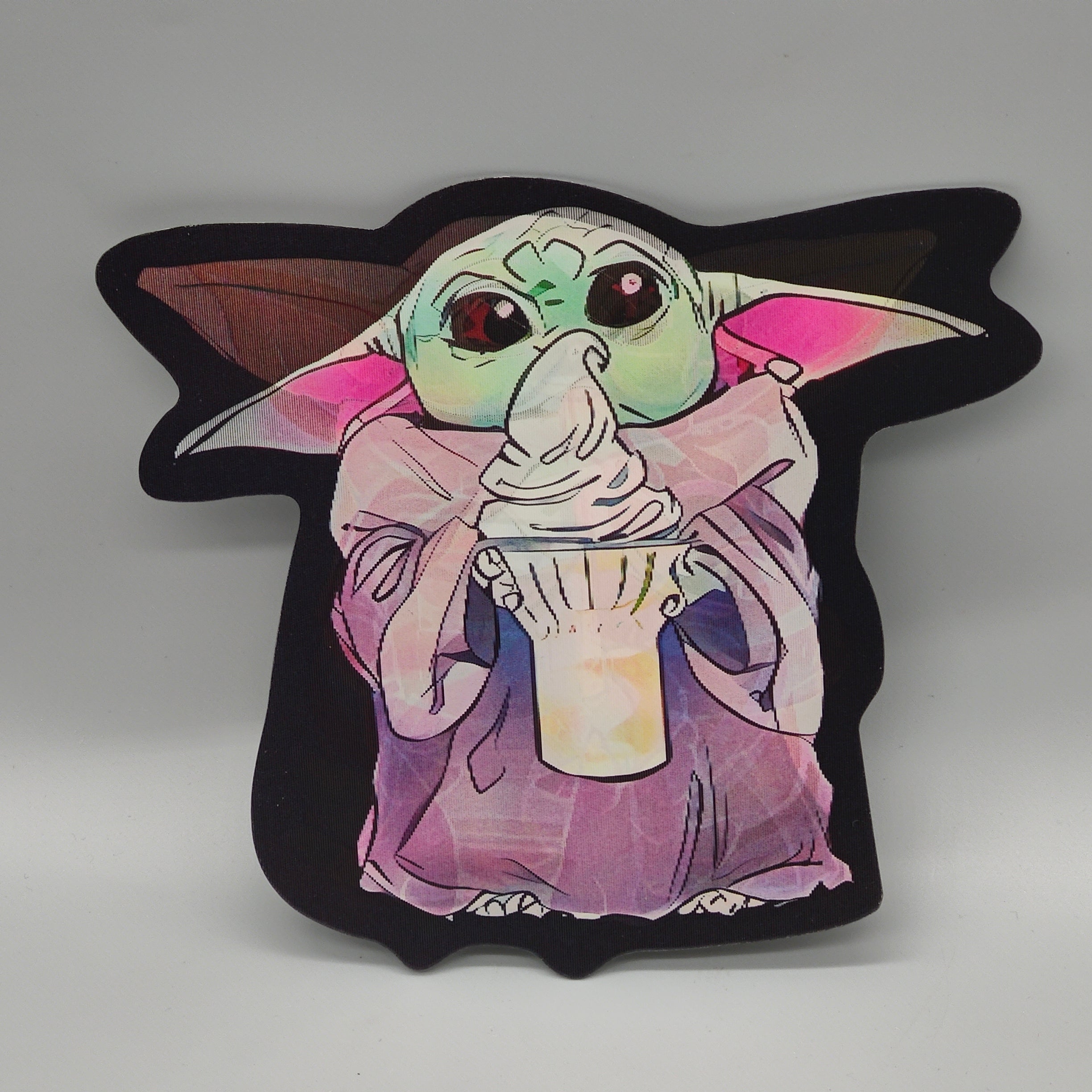 The child 3D Sticker - Grogu - Space Baby of the Force - Baby Yoda - 3D Motion Decal - High Quality Waterproof For Craft, Car, Laptop, etc.