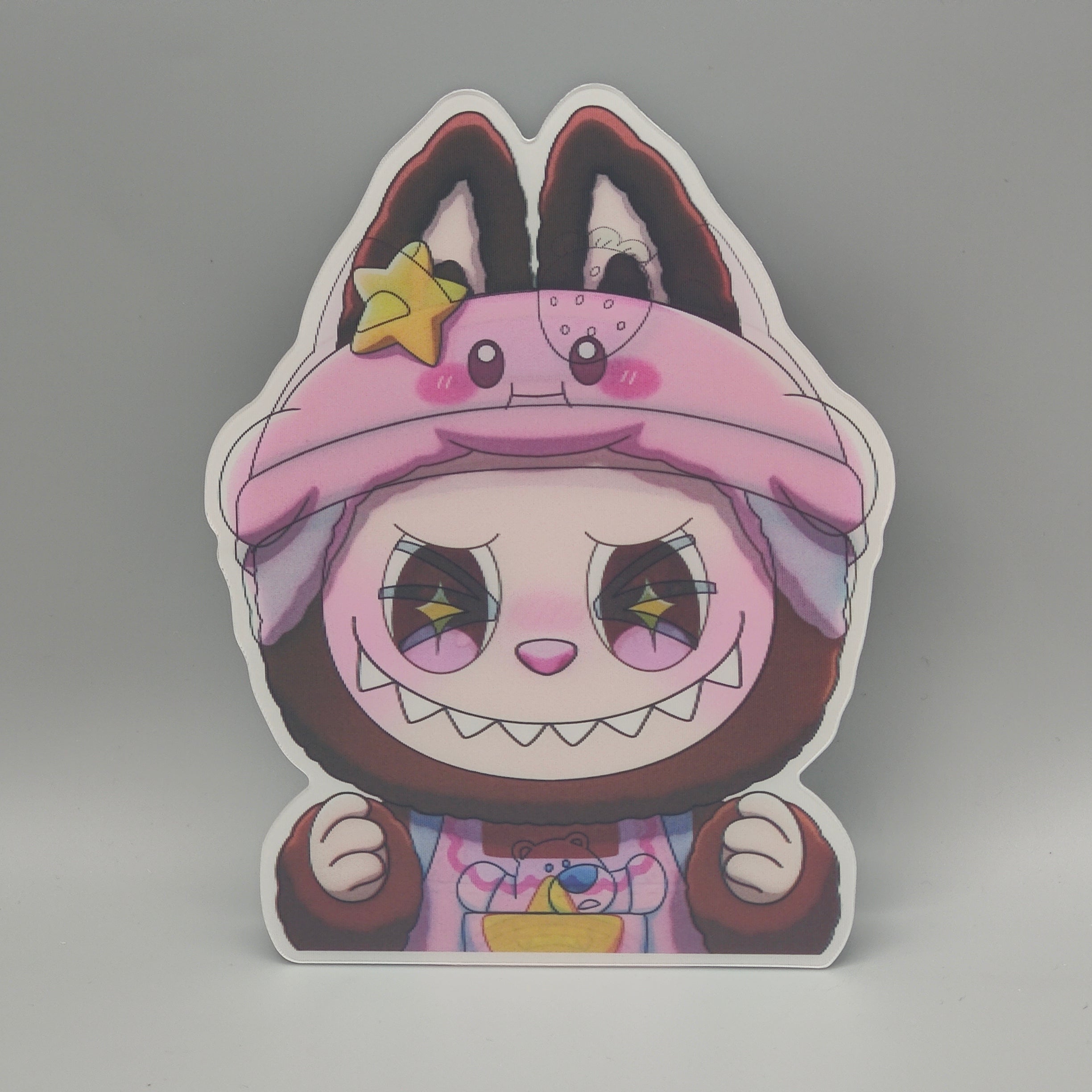 Labubu 3D Lenticular Sticker - The Monsters Collector Decal - 3-in-1 Morphing Outfit Sticker