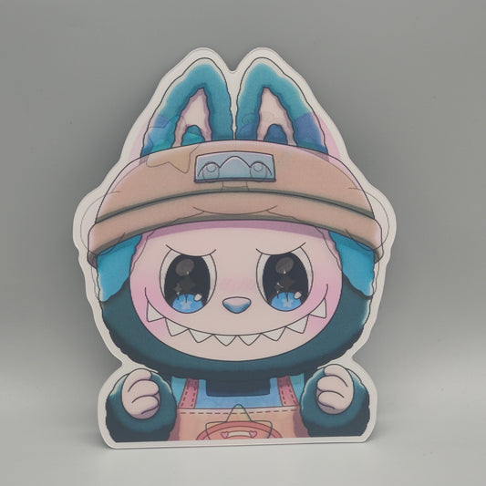 Labubu 3D Lenticular Sticker - The Monsters Collector Decal - 3-in-1 Morphing Outfit Sticker