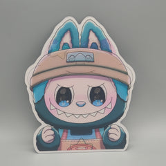 Labubu 3D Lenticular Sticker - The Monsters Collector Decal - 3-in-1 Morphing Outfit Sticker