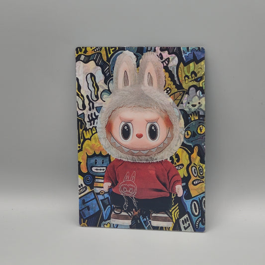 Labubu 3D Lenticular Sticker - The Monsters Collector Decal - Morphing 3-in-1 Design