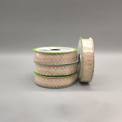 Ivory Cotton Lace Ribbon – 5/8" x 3 Yards for Crafts & Decorating