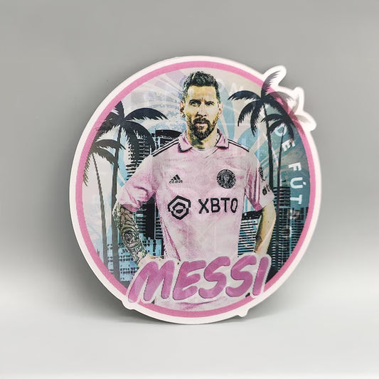 Messi 3D Lenticular Sticker – Inter Miami, La Pulga GOAT, Waterproof