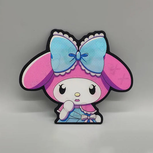 Pink Bunny 3D Lenticular Sticker – Moving Magic, Waterproof