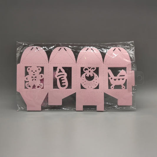 Set of 12 Baby Pink Favor Boxes – Baby Shower & Birthday Party Favors