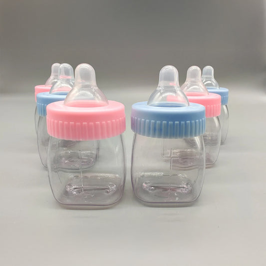 Set of 12 Baby Pink or Blue Bottles – Baby Shower & Party Favors