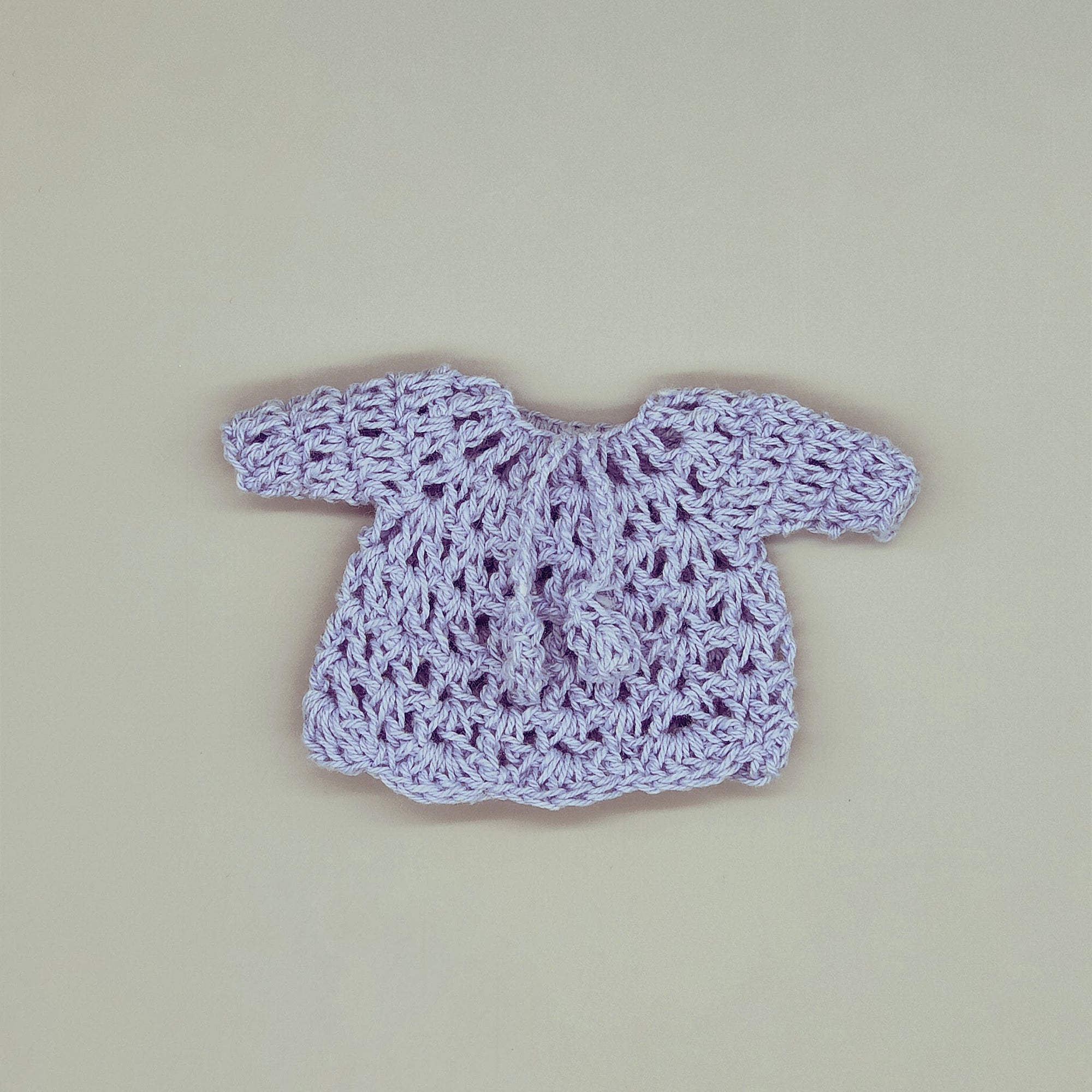 Set of 6 Baby Blue Crochet Mini Sweaters with Drawstrings – Baby Shower Favors