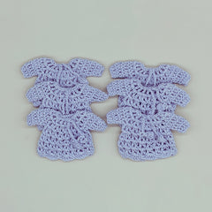Set of 6 Baby Blue Crochet Mini Sweaters with Drawstrings – Baby Shower Favors