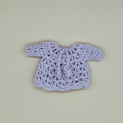 Set of 6 Baby Blue Crochet Mini Sweaters with Drawstrings – Baby Shower Favors