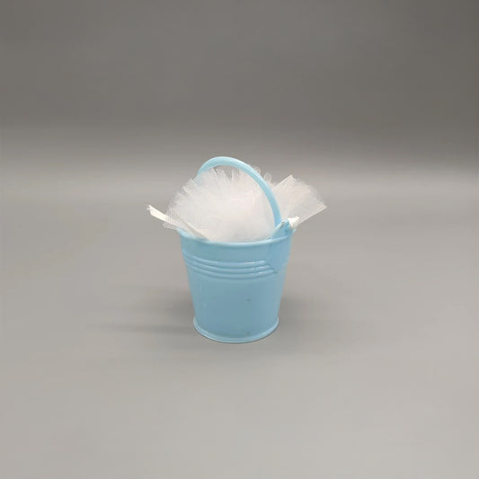 Set of 6 Mini Blue Buckets – Baby Shower & Gender Reveal Favors