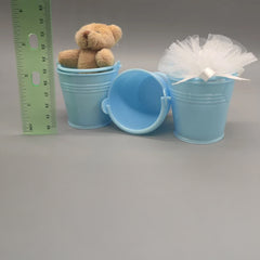 Set of 6 Mini Blue Buckets – Baby Shower & Gender Reveal Favors