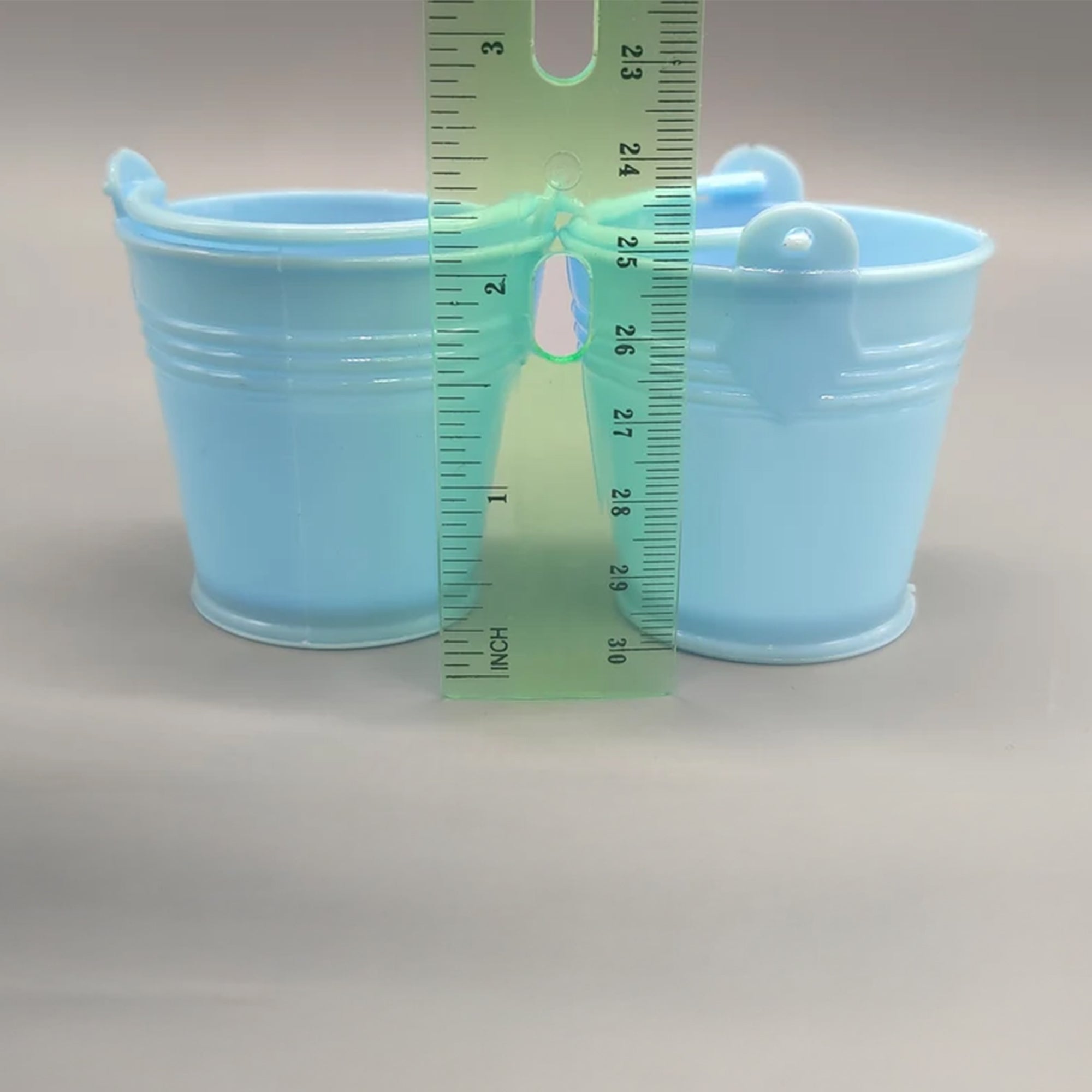 Set of 6 Mini Blue Buckets – Baby Shower & Gender Reveal Favors