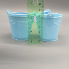 Set of 6 Mini Blue Buckets – Baby Shower & Gender Reveal Favors