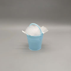 Set of 6 Mini Blue Buckets – Baby Shower & Gender Reveal Favors