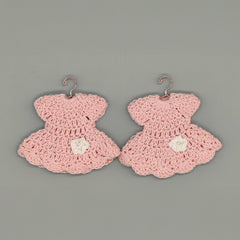 Set of 6 Pink Crochet Baby Dresses – Baby Shower & Welcome Favors