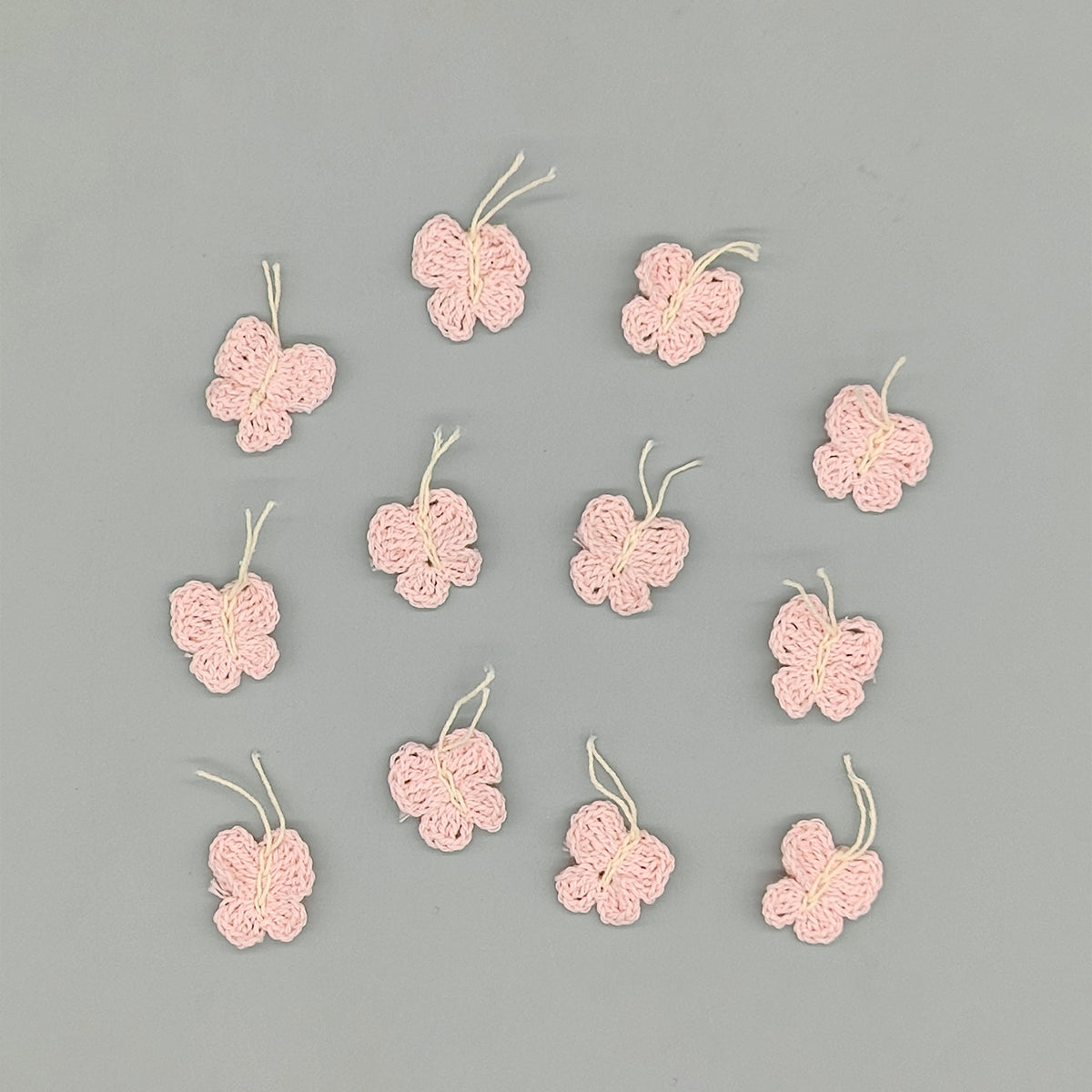 Set of 10 Pink Crochet Butterflies – Spring & Easter Party Favors