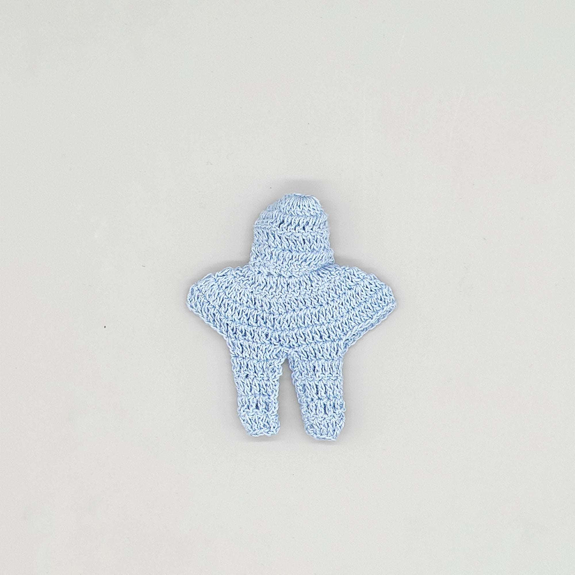 Set of 6 Baby Blue Crochet Jumper Onesies with Hoodie – Baby Shower Favors