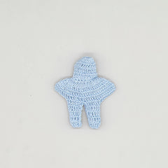 Set of 6 Baby Blue Crochet Jumper Onesies with Hoodie – Baby Shower Favors