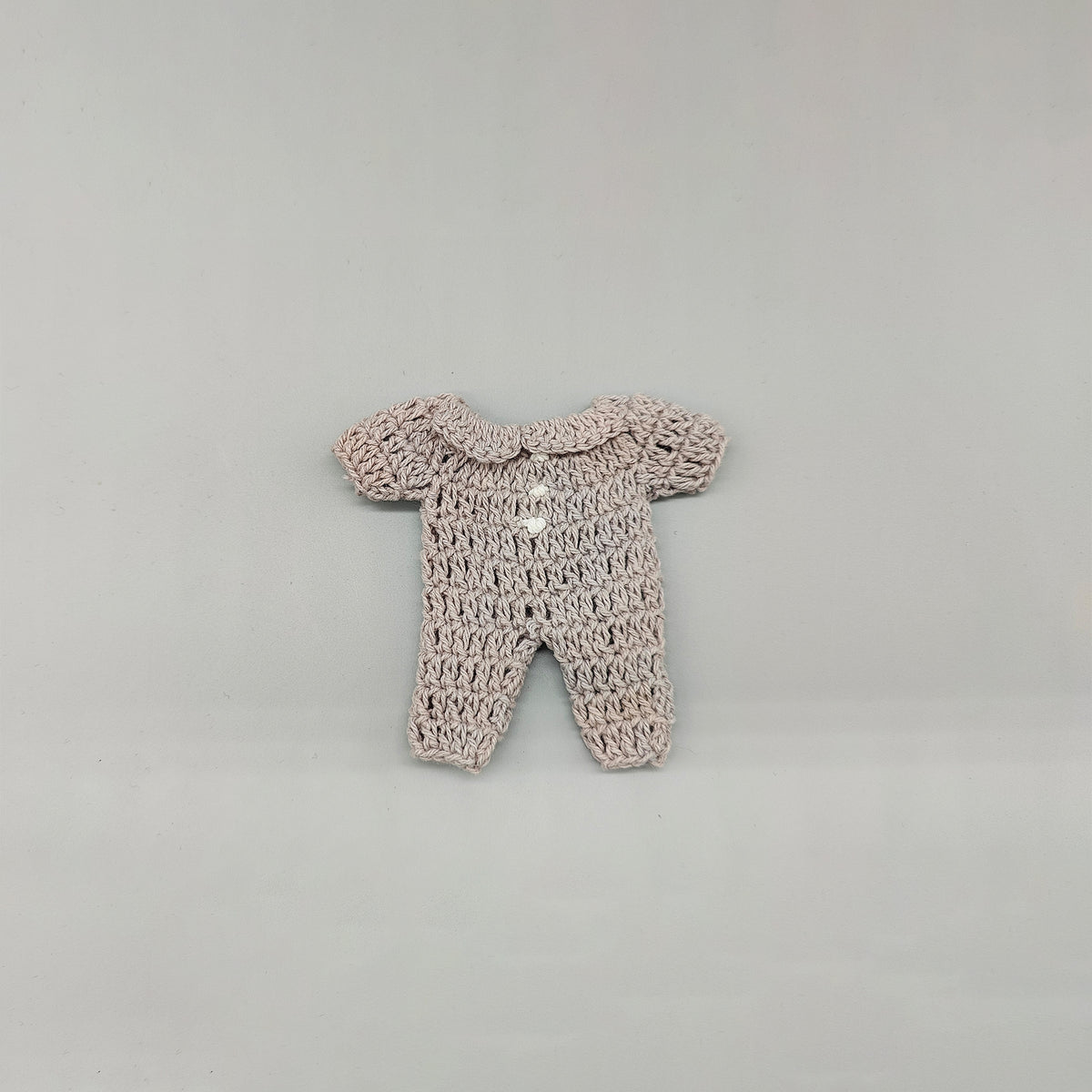 Set of 6 Grey Crochet Mini Outfits – Baby Shower & Welcome Favors