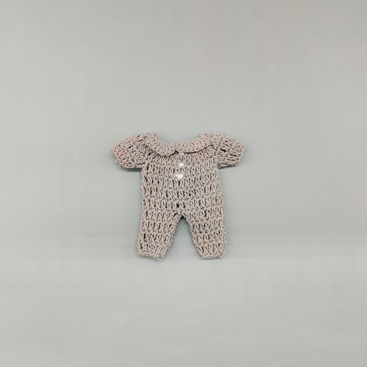 Set of 6 Grey Crochet Mini Outfits – Baby Shower & Welcome Favors