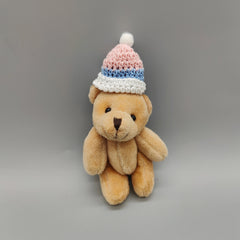 Set of 6 Mini Crochet Beanies – Baby Blue & Pink Shower Favors
