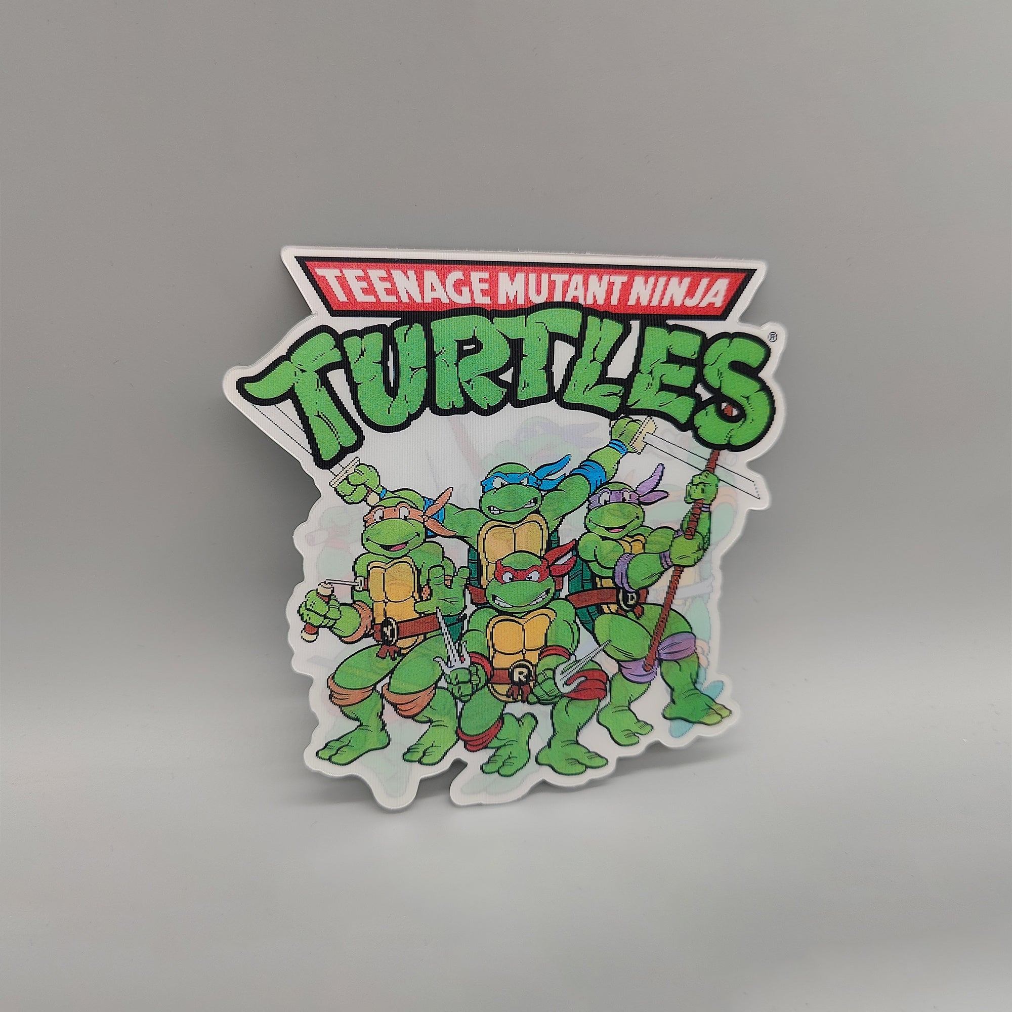 TMNT 3D Lenticular Sticker – Pizza Eating Heroes, Waterproof Decal