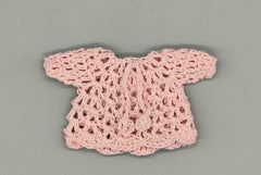 Baby pink knit crochet mini sweater with cute drawstrings, baby shower favors, event favors, crochet favors, newborn favors, Set of 6
