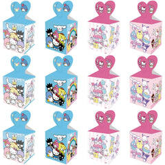 Set of 12 Hello Kitty inspired Favor Boxes - Baby Shower Party Favors, Birthday Treat Box, Sanrio inspired Kawaii birthday