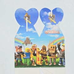 12pc Roblox Party Favor Boxes Candy Gift Bags Kids Birthday Decoration 6 Light 6 Dark Blue