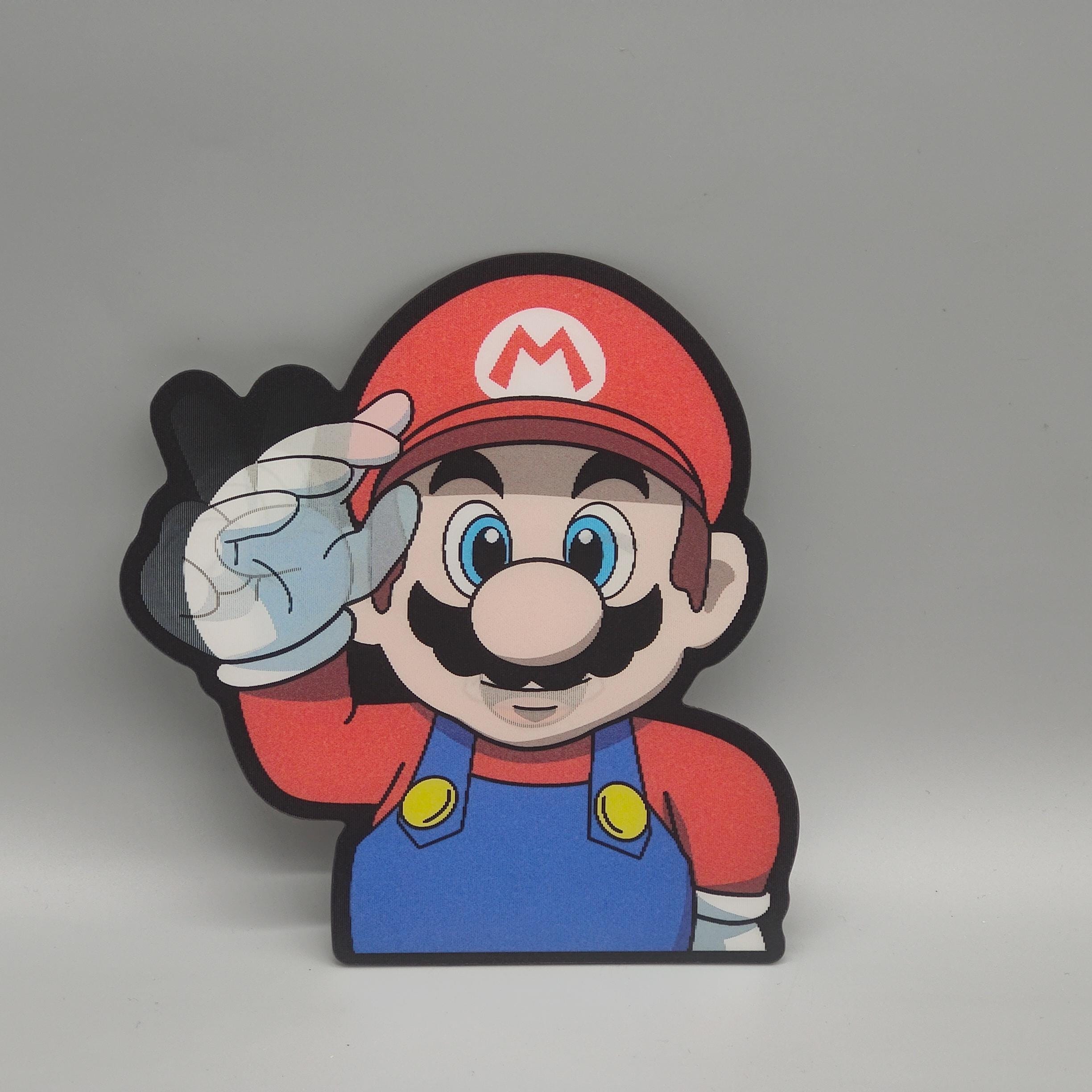 Lenticular 3D Mario Sticker | Morphing Video Game Character Decal | Super Mario Animated Sticker | Gamer Gift | Water Bottle & Laptop Decal