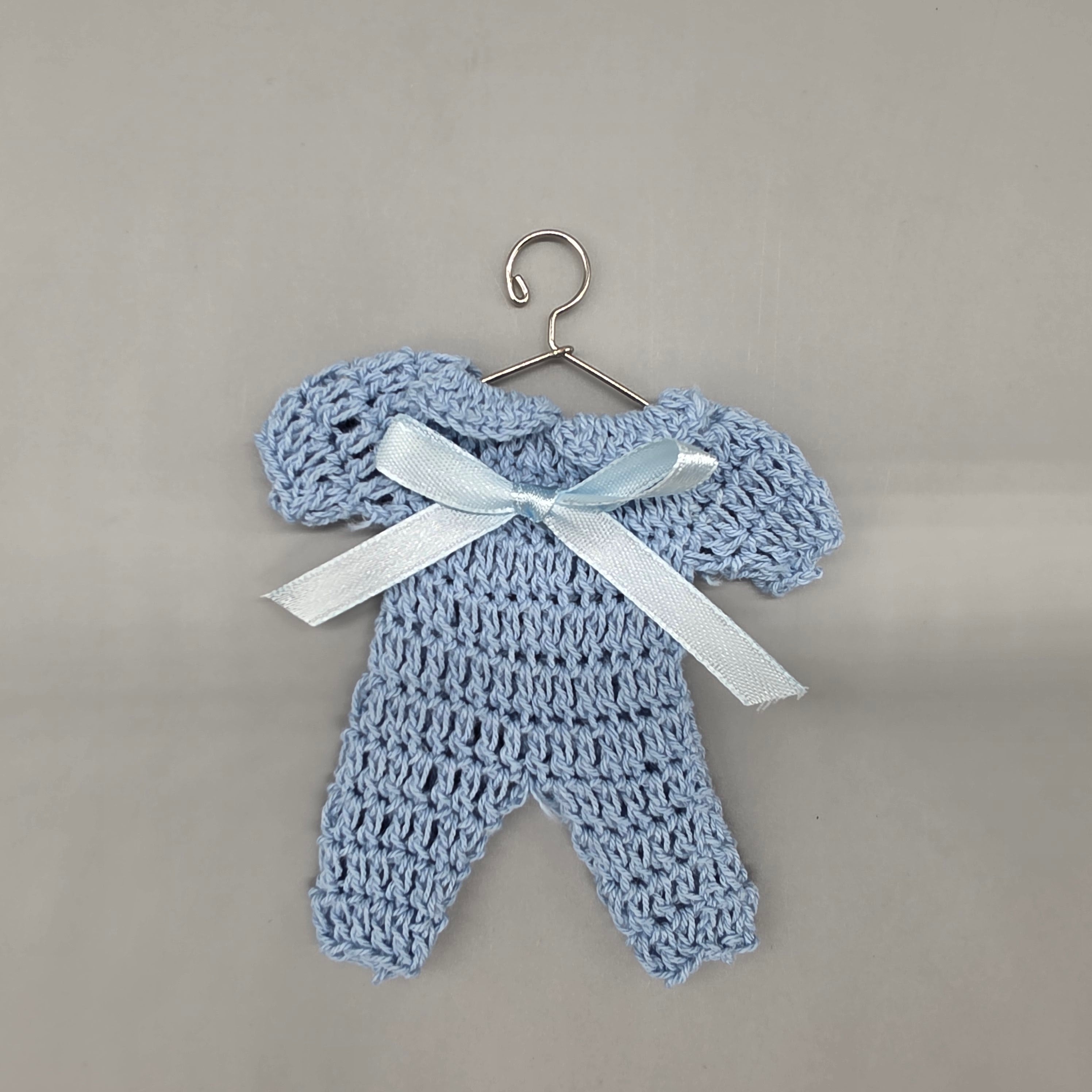 "Little Prince" Mini Crochet Baby Outfit Shower Favors (Set of 6)