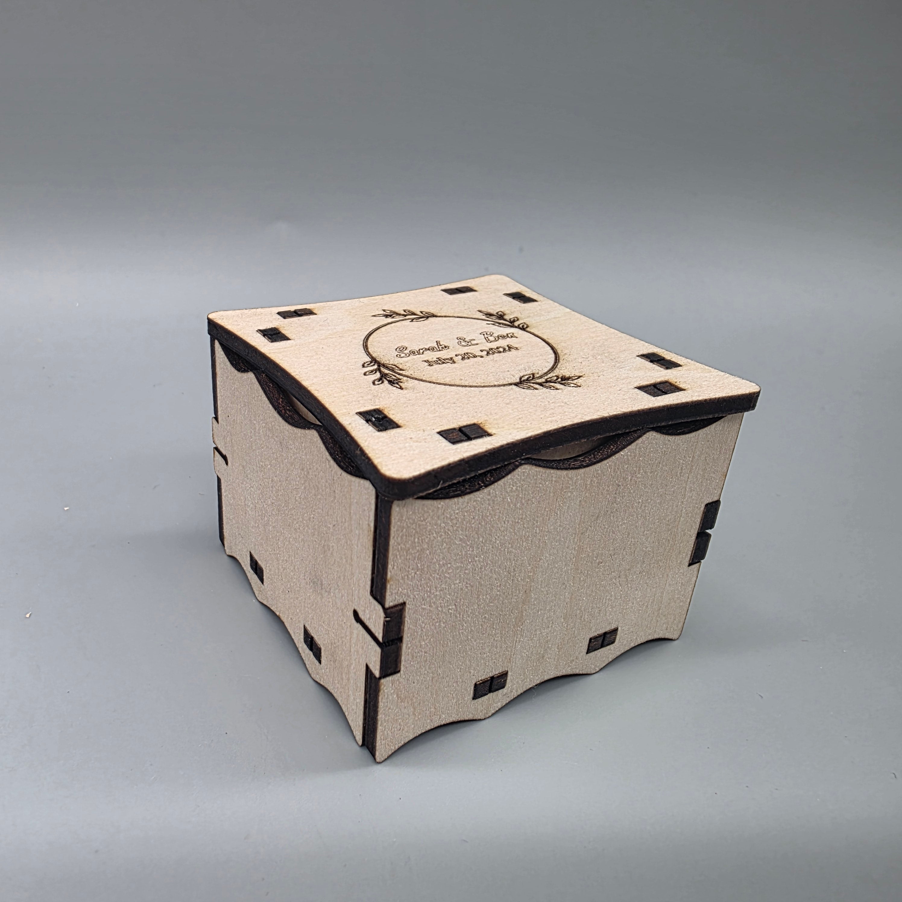 Personalized Wooden Wedding Favor Boxes - Bridal Shower Gift - Set of 12 - Custom Rustic Wedding Favor Box