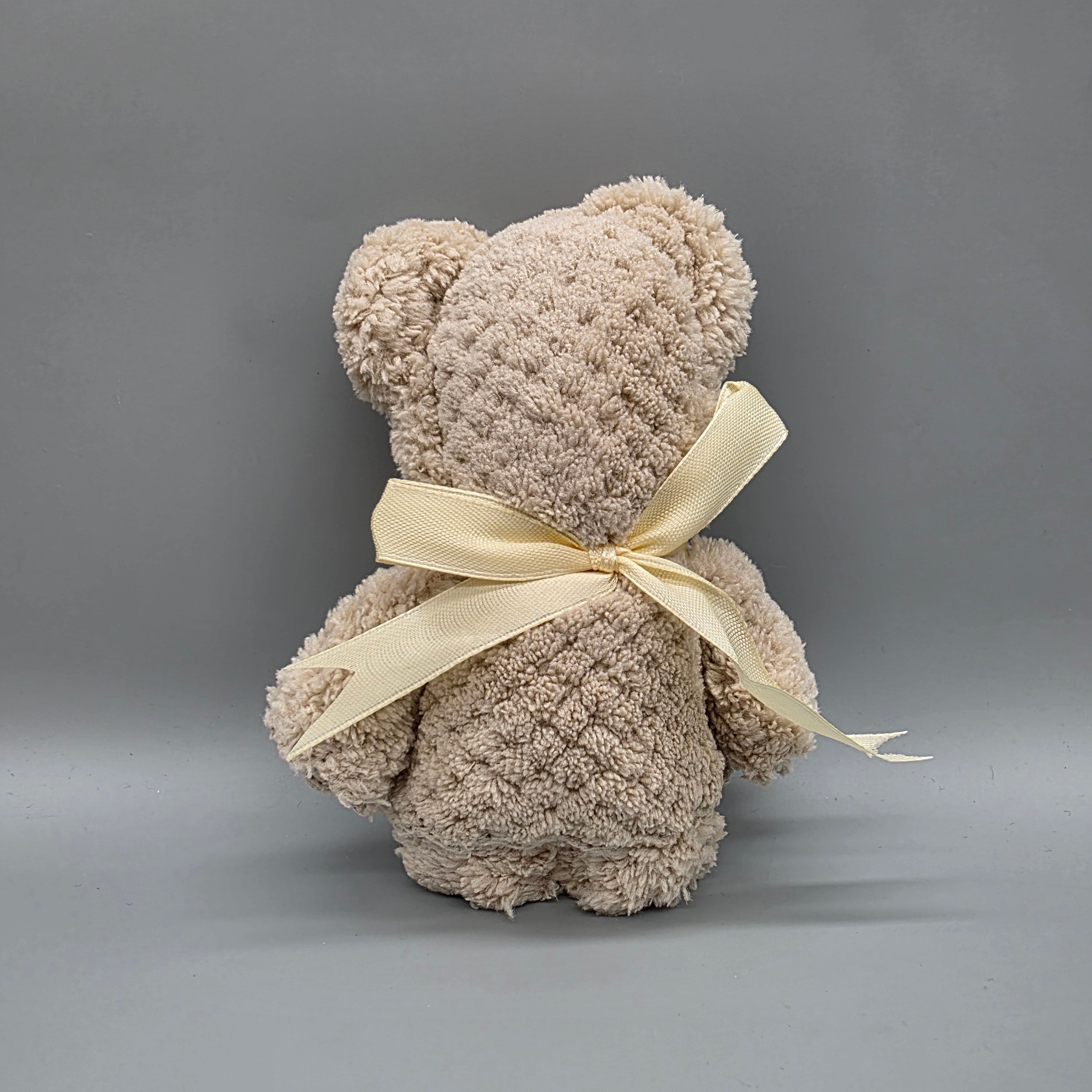 Chic Teddy Bear Towel Favors | Set of 6 Luxury Microfiber Baby Shower Gifts | Frosted Bag