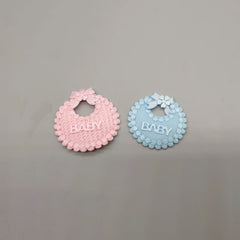 Baby shower favor, Baby welcome favor, Mini baby bibs, Pink bib, Blue bib, Baby Girl, Baby Boy Knitted style, Cute baby favor - Set of 12