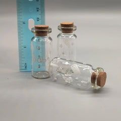 Mini glass baby theme jars with cork stopper - Set of 12
