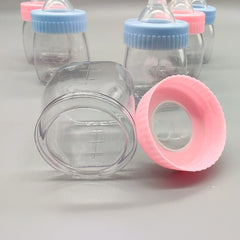 Set of 12 - Baby Pink or Baby Blue Bottles - Party Favor Bottles, Baby Bottles, Baby Favors, Baby Shower, Baby Welcome, Gender Reveal