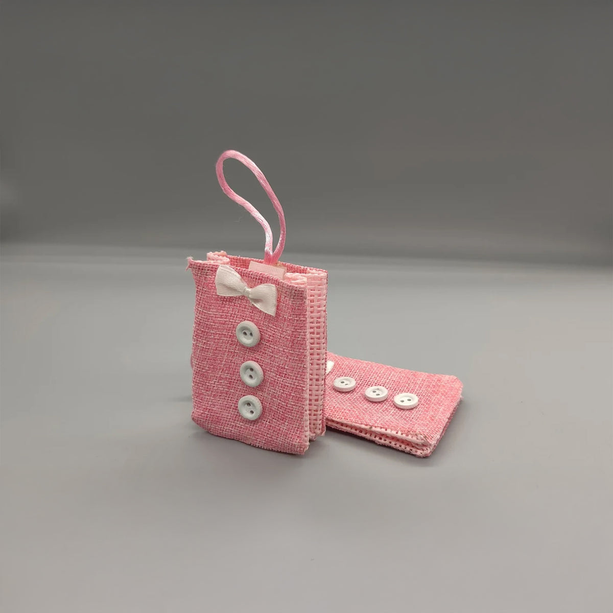 Set of 10 Pink Burlap Favor Bags – Baby Shower & Baby Girl Favors