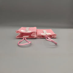 Set of 10 Pink Burlap Favor Bags – Baby Shower & Baby Girl Favors