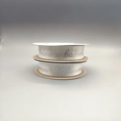 Primera Comunion Ribbon with Holy Cross - Gold Embossed or Silver Embossed - 25 Yards x ~1" - 100% Polyester - First Communion (In Spanish)