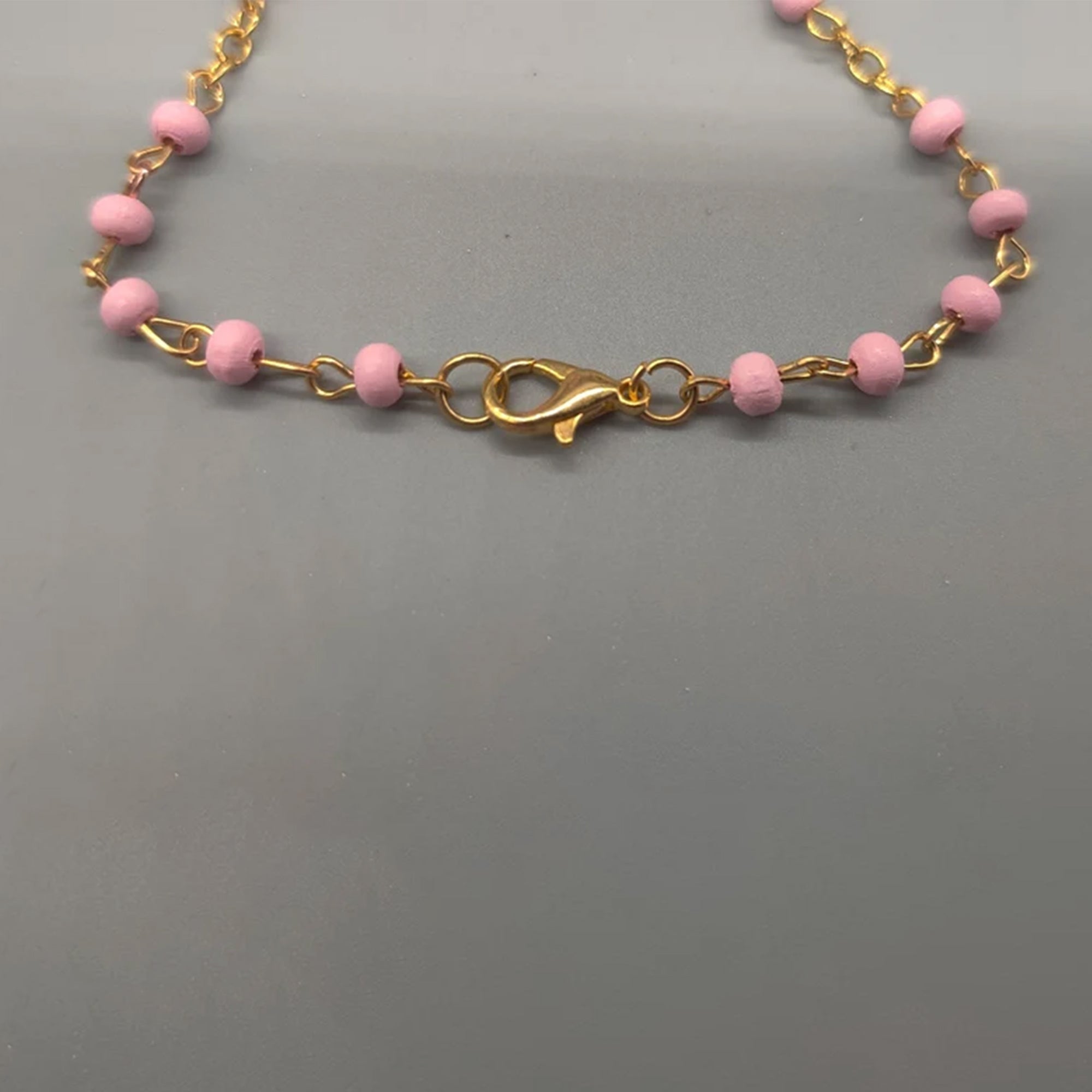 Baptism Favors Set of 12 – Baby Pink Beaded Rosary Necklace in Bottle