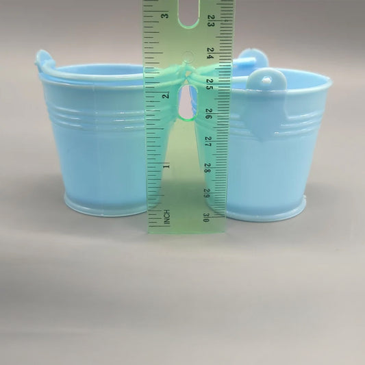 Mini Blue Buckets - Set of 6 - Baby Blue Pails - Party favors - Baby Welcome, Baby Shower, Gender Reveal