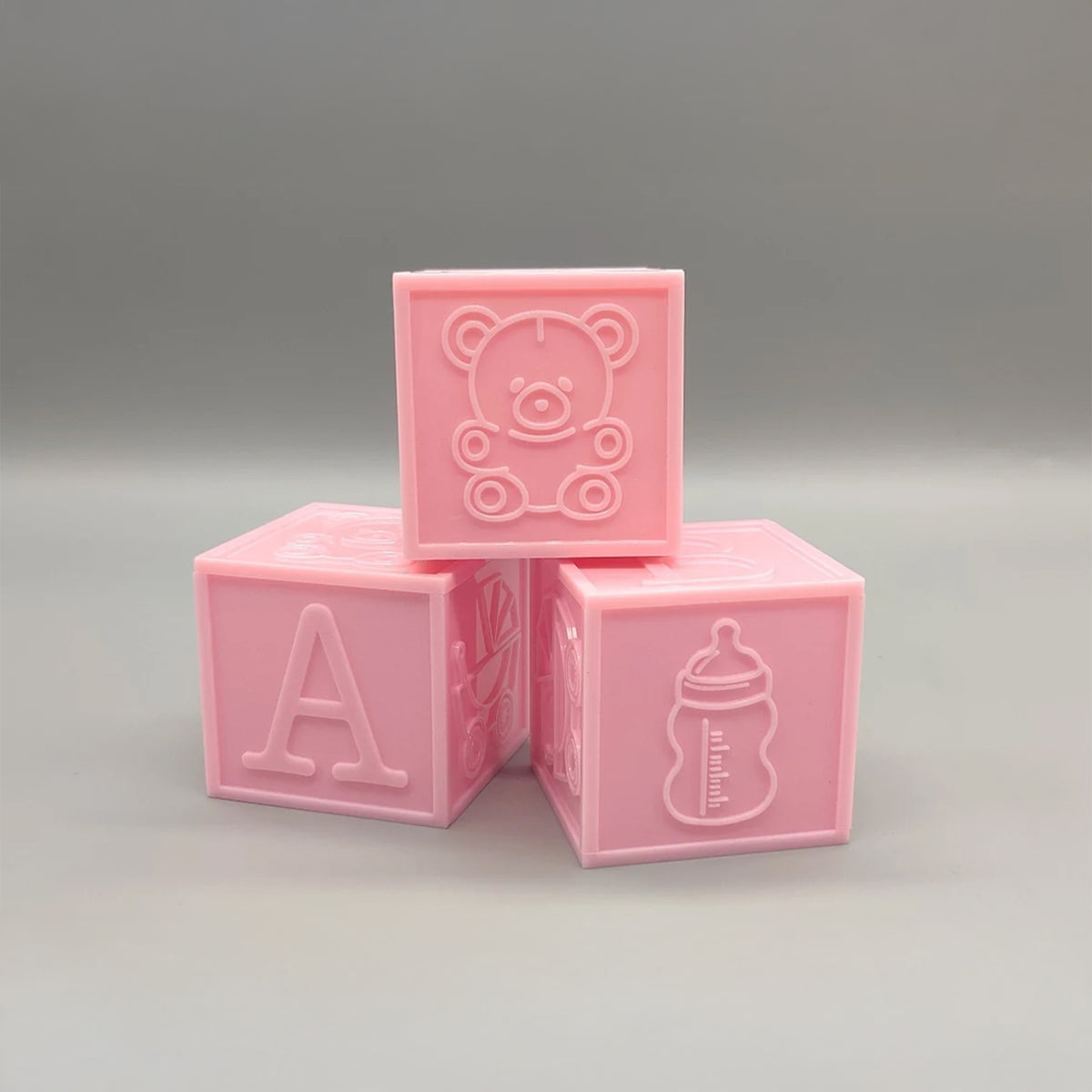 Baby Pink Square Favor Boxes - Set of 12 - Baby Shower - Baby Welcome - Party Favors - Baby Favors