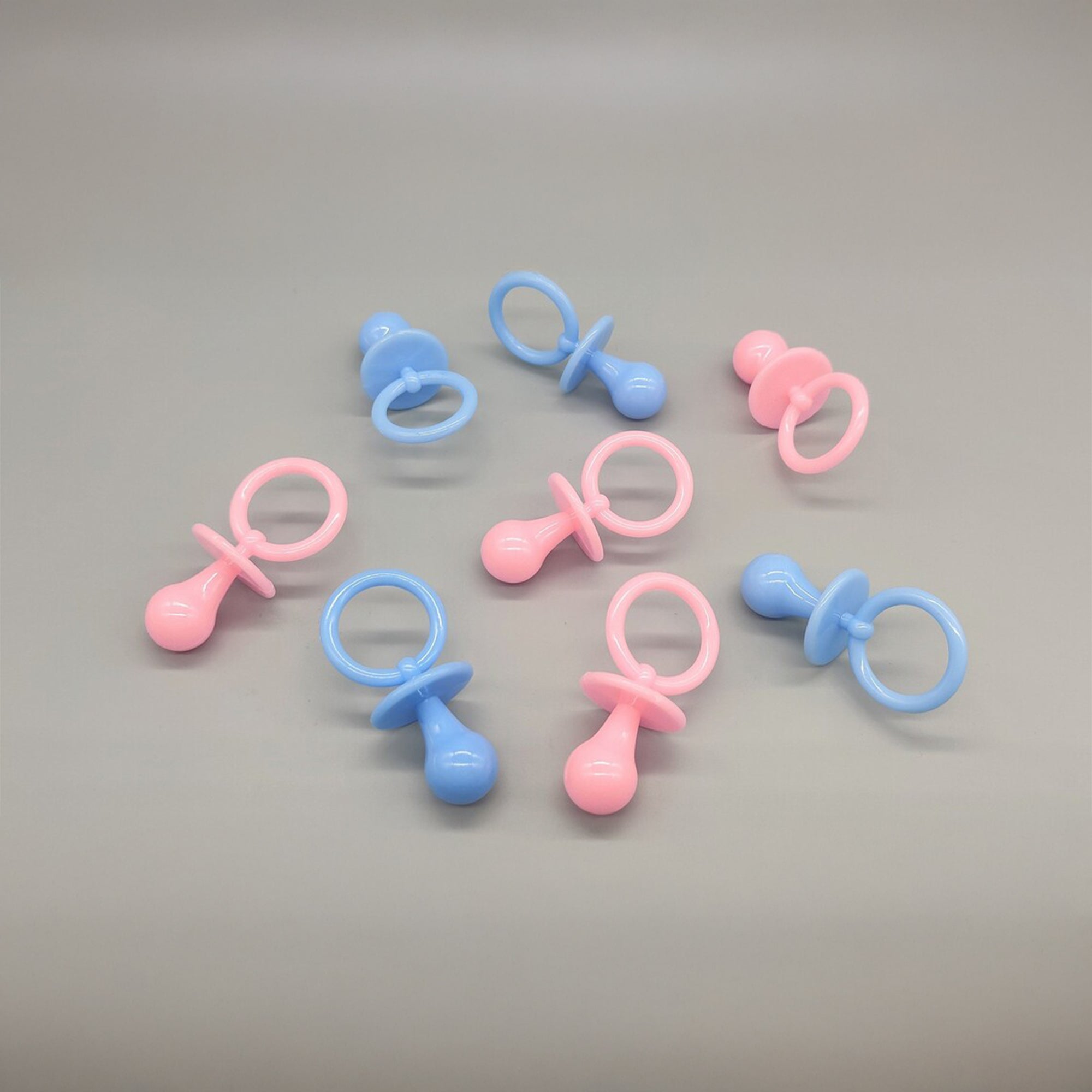 12 Pieces 2.5 Inch Acrylic Baby Pacifiers Baby Shower Favors Gender Reveal Party Decorations Baby Welcome Baby Pink Baby Blue
