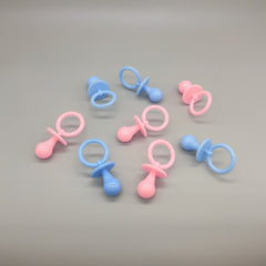 12 Pieces 2.5 Inch Acrylic Baby Pacifiers Baby Shower Favors Gender Reveal Party Decorations Baby Welcome Baby Pink Baby Blue